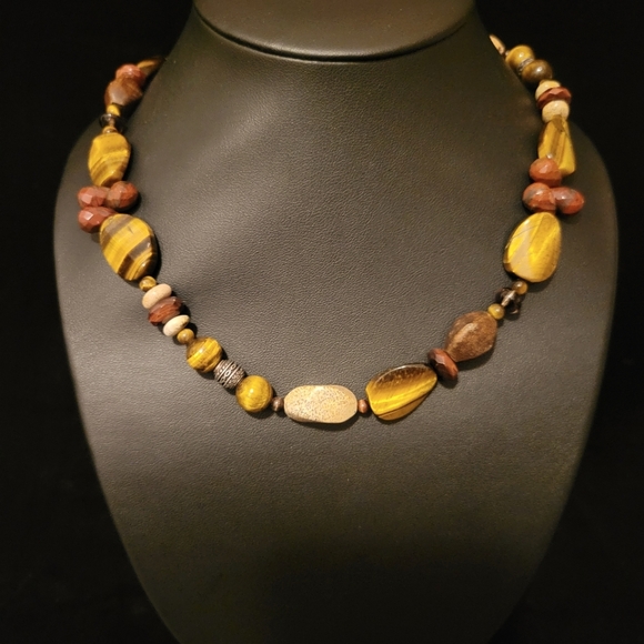 Estate Studio Barse Tigers Eye & Multi Stone Necklace - Picture 2 of 6